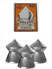 1000 x Marksman .22 / 5.5mm Pointed Airgun Rifle Pistol Ammo Hunting Pellets