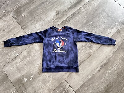 Scotch Shrunk Sweater Boys Size  14 Blue Tye Dye Sweatshirt New York Panthers