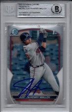 Justyn-Henry Malloy 2023 Bowman Chrome Autographed Signed Rookie Card Beckett