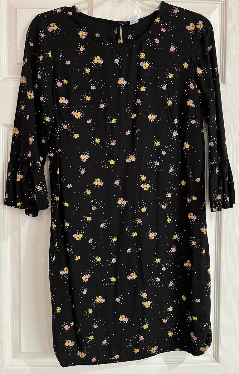 old navy black floral dress Foque AW24