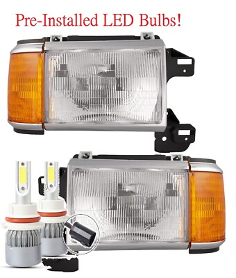 FLEETWOOD DISCOVERY 1996 1997 1998 LED HEADLIGHTS HEAD LIGHTS LAMPS PAIR RV