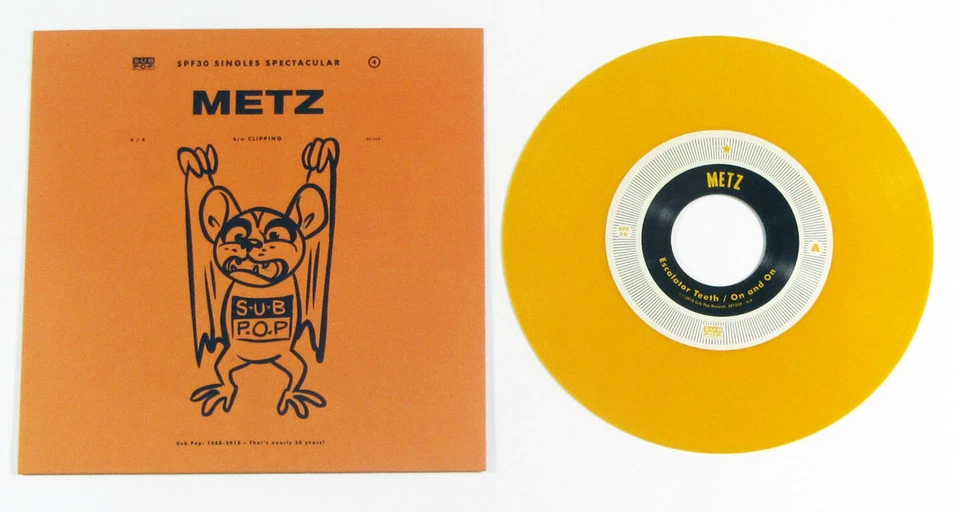 Metz Clipping 7 Orange Vinyl Sub Pop Singles Mudhoney Nirvana Pearl Jam /1000 - Image 2 of 3