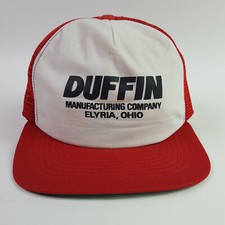 Vintage Duffin Ohio New Era USA Made Mesh Back Trucker Hat Snapback Hipster Cap