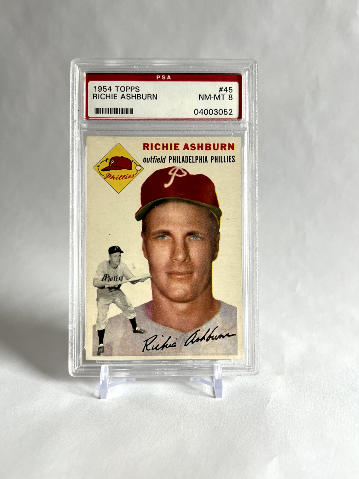 PSA 8: 1954 TOPPS #45 RICHIE ASHBURN