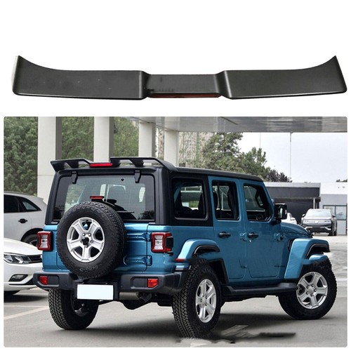Para Jeep Wrangler JL 2018-2023 SUV ABS alerón de techo trasero negro con luz - Imagen 2 de 4