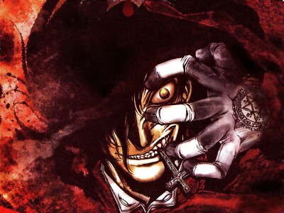 Anime alucard hellsing face eyes CCG Gaming Mat Desk