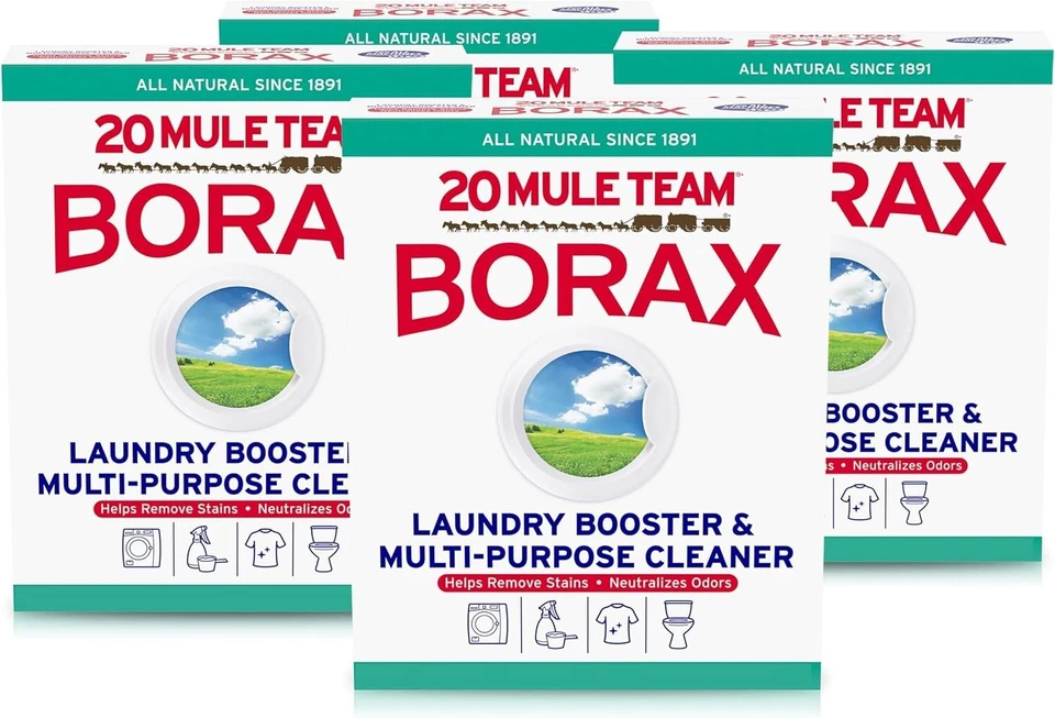 BORAX 20 Mule Team Detergent Booster - 65oz ( Pack of 4 ) Free Shipping only USA