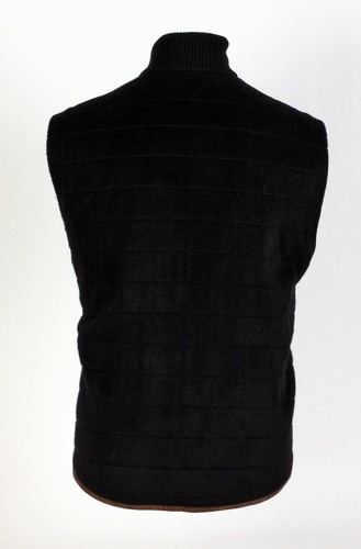 Loro Piana 100% Cashmere / Suede Quilted Vest - Black - L - $2750 Retail - Picture 5 of 15