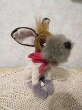 WALT DISNEY "DODGER" DOG FROM OLIVER  COMPANY MOVIE 7" MINI BEAN BAG PLUSH TOY