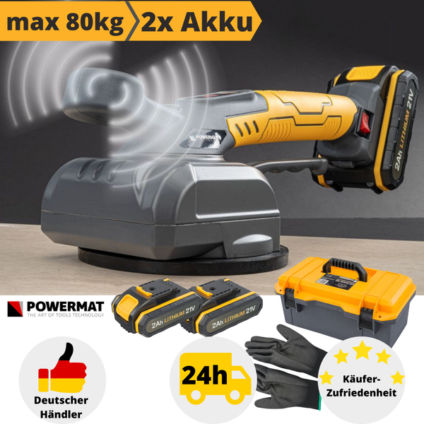 FliesenrüTtler Fliesenleger Akku Fliesen Werkzeug Fliesenvibrator 2Xakku Koffer-image