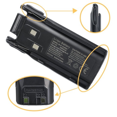 10PC BL-8 2000mAh Baofeng UV-82 Bateria do Baofeng UV82 UV-8D UV-82HP UV-82HX - Zdjęcie 12 z 12