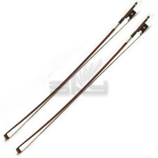 TWO New 3/4 Violin Bows. Brazilwood Stick/Ebony Frog. Straight Well Balanced