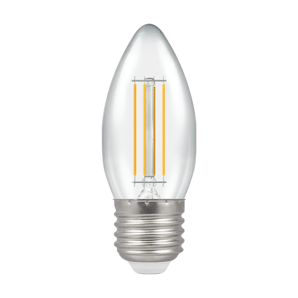 5 X 4.2W ES CANDLE LED FILAMENT CROMPTON WARM WHITE DIMMABLE 470lm 7154-1