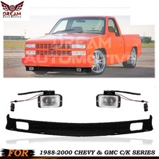 New Front Bumper Lower Valance W Fog Light For 1988-2000 Chevy Gmc Ck Series