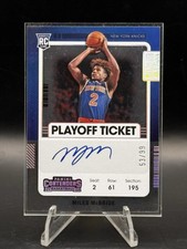 Miles McBride 2021-22 Panini Contenders Playoff Rookie Ticket Auto /99 On Card