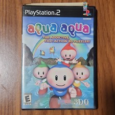Aqua Aqua Sony PlayStation 2 PS2 3DO w/ Manual Puzzle E NTSC-U/C 2000