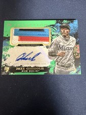 2021 Topps Inception #APC-JCH Jazz Chisholm Autograph Patch Green #/99