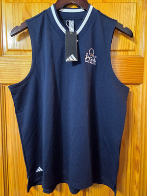 2025 PGA Championship Shirt Mens XL Navy Golf Adidas Sleeveless NWT $85 Value