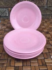 set lot 5 SALAD PLATE peony pink FIESTA 7 1/4"