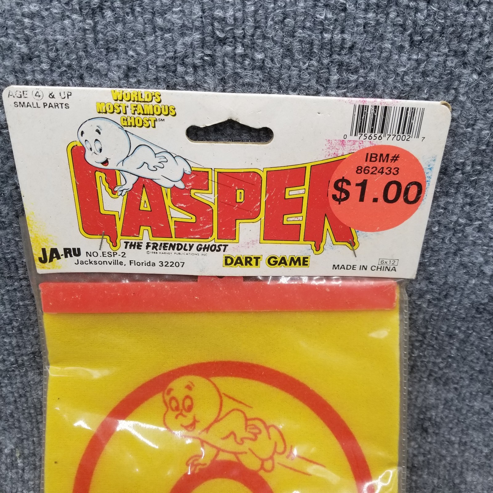 Vintage JA-RU 1988 Casper The Friendly Ghost Dart Game New Factory Sealed