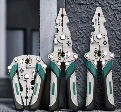Multifunctional Folding Pliers Wire Stripper,Crimper Cable Cutter Pliers