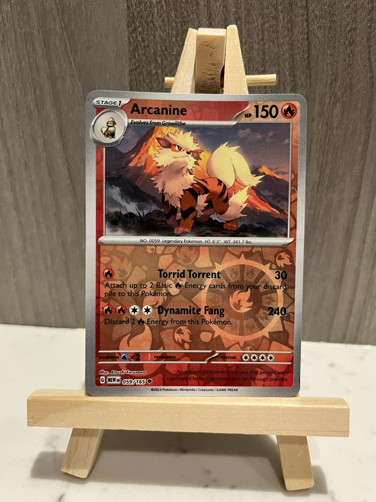 Arcanine - 059/165 Reverse Holo - SV 151 - Pokemon TCG NM