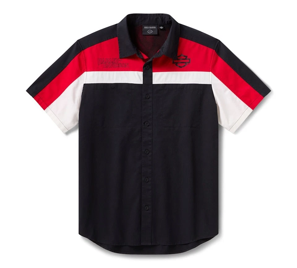 Harley-Davidson Men's Screamin' Eagle Vented Short Sleeve Mechanics Shirt NEW