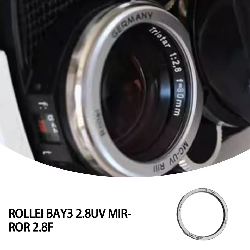 UV Filter/Lens Hood for Rolleiflex Bay3 Bay III 2.8F 2.8D 2.8E 2.8C 2.8GX 2.8FrP - Image 4 of 4