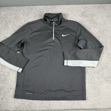 Nike Therma-FIT Pullover Mens Large Black 1/4 Zip Long Sleeve Running Athletic