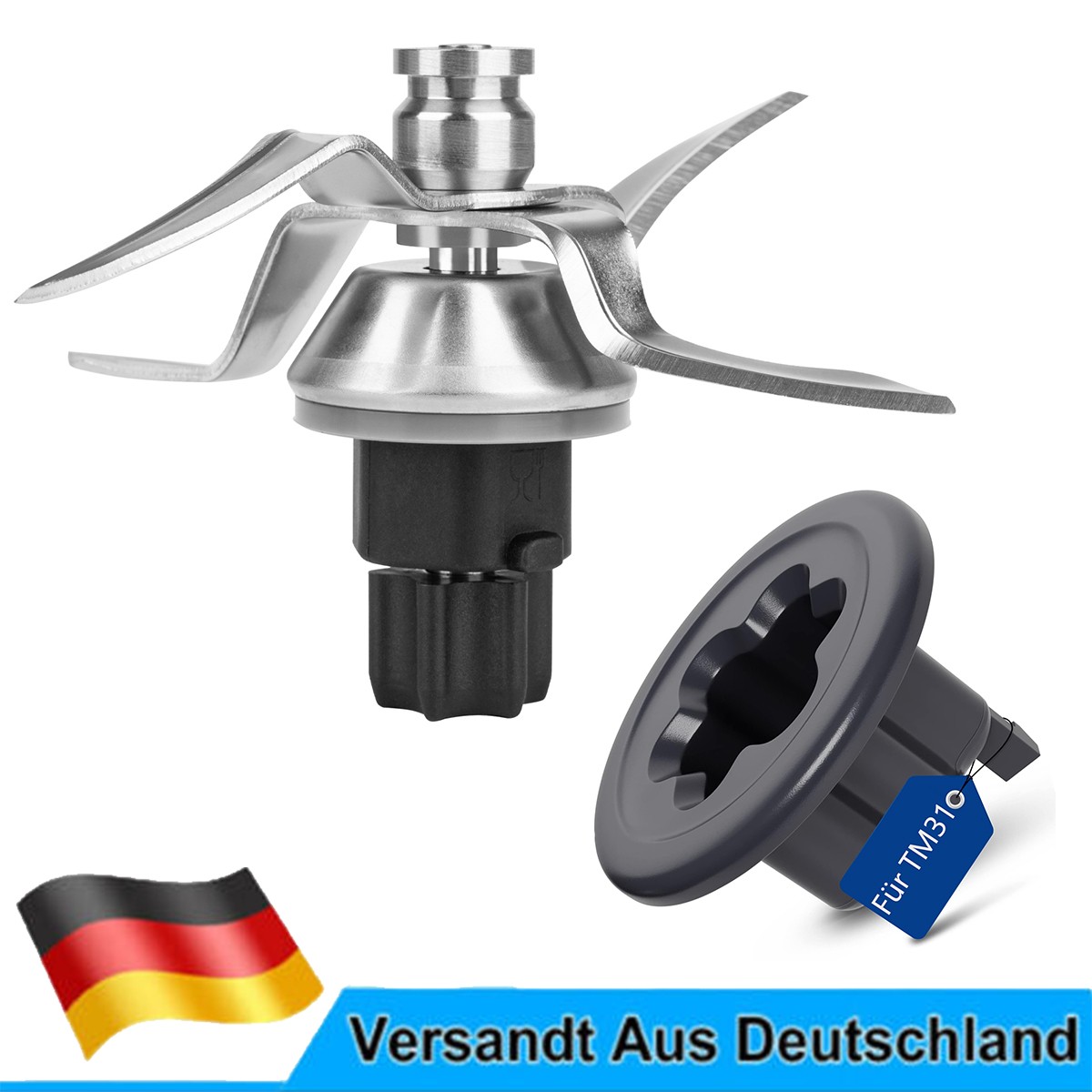 Ersatzmesser Mixmesser + KupplungskappeFür Vorwerk Thermomix TM31 Küchenmaschine