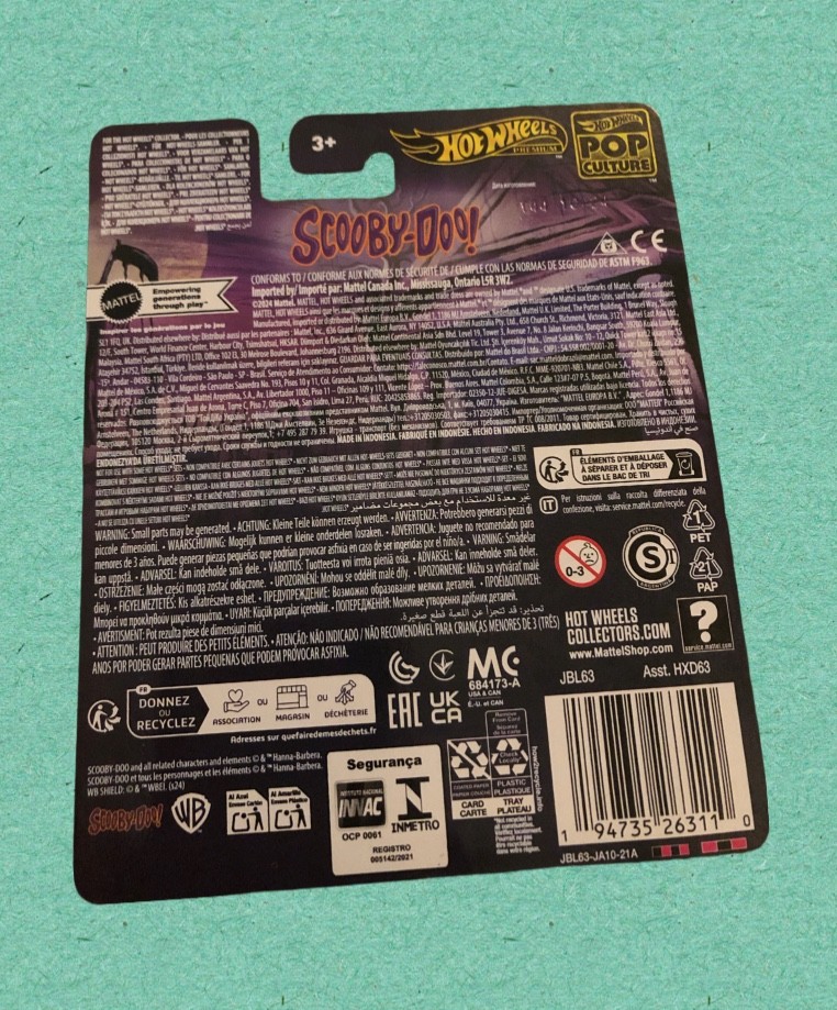 Mystery Machine Scooby-Doo - Hot Wheels Mattel BCJ81 - Échelle 1/50 - Occasion