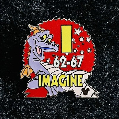 EPCOT Figment Imagine Parking Sign Cast Lanyard 4 Hidden Mickey Disney Pin 2005