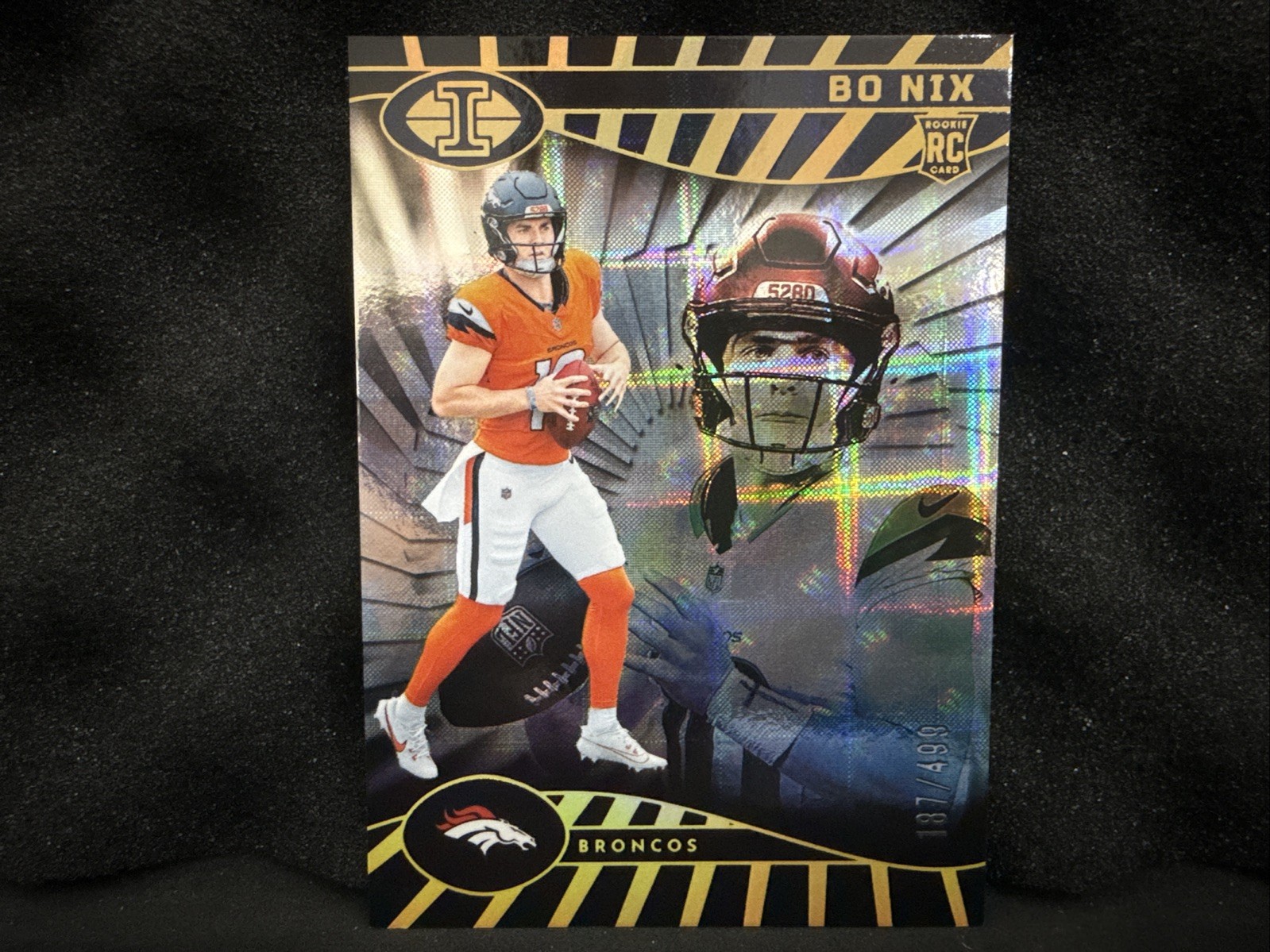 2024 Panini Illusions - Bo Nix #22 Trophy Collection Mirrored /499 (RC)