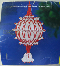 LeeWards ELEGANT RUBY Satin Ball Vintage Sequin Bead Christmas Ornament Kit