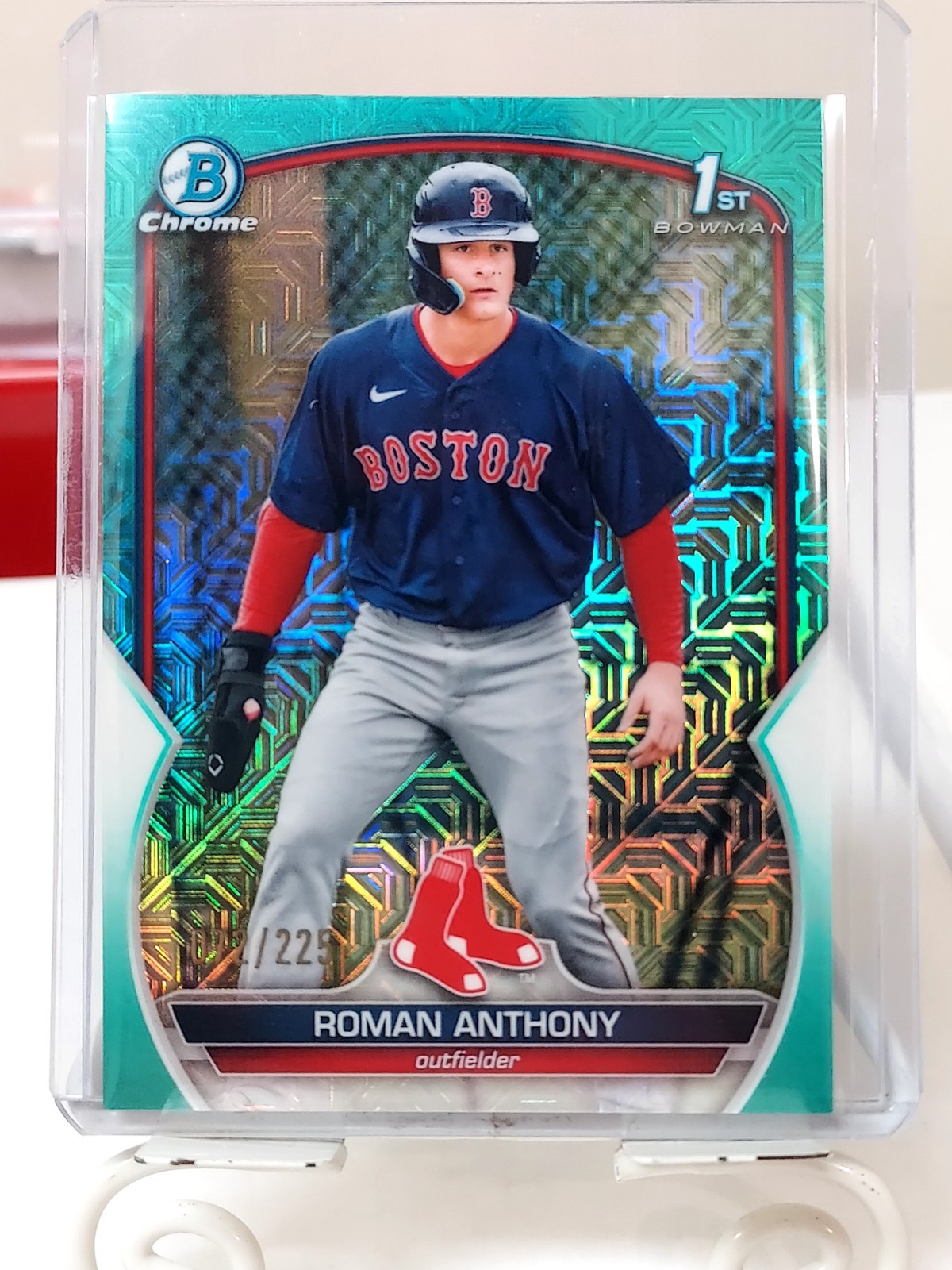 2023 Bowman Chrome Roman Anthony  Aqua Mojo Refractor /225 #BCP-71