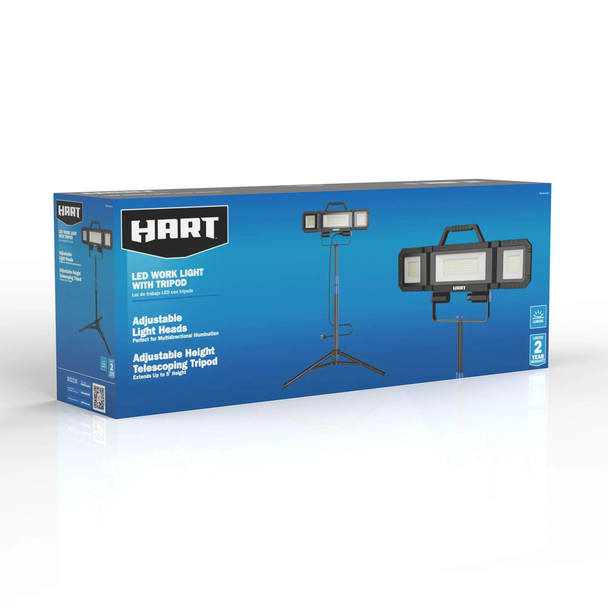 HART Multi-Directional LED 3-Head Work Light, 7000 Lumens