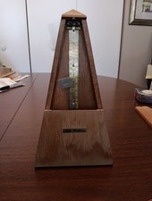 Seth Thomas Metronome Rhythm Windup Vintage Wood Complete Works Well
