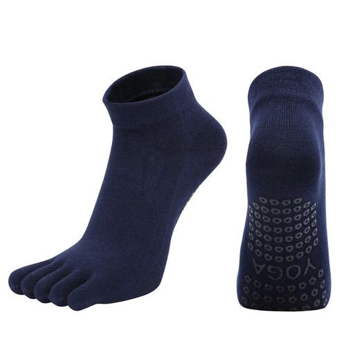 Pilates Tanz Gym Yoga Socken Baumwolle Fünf-Finger rutschfeste Sportsocken atmungsaktiv - Bild 13 von 30