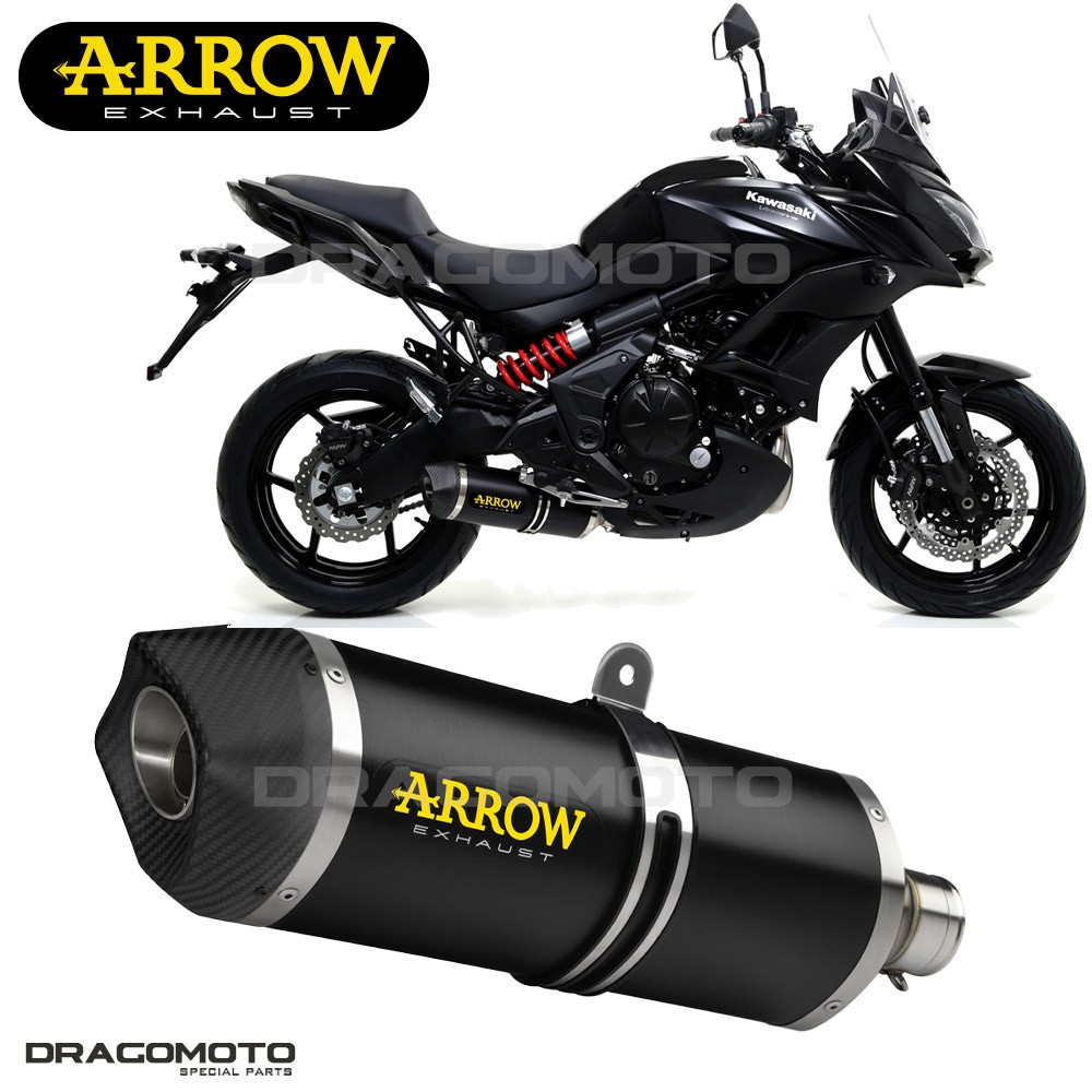 Silencieux KAWASAKI VERSYS 650 ARROW noir pour libérer la sonorité du moteur