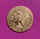 1915 US Gold $2 1/2 Dollars Indian Head In Nice Condition.
