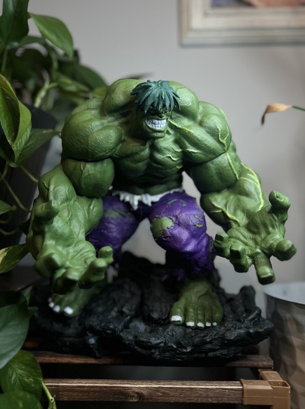 Marvel Hulk Resin Figure Green Purple Black Comic Book Heroes Statue