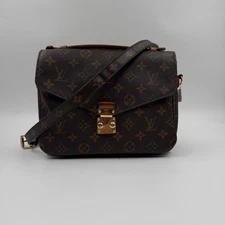 Louis Vuitton Pochette Metis Brown Leather Crossbody Bag 102103