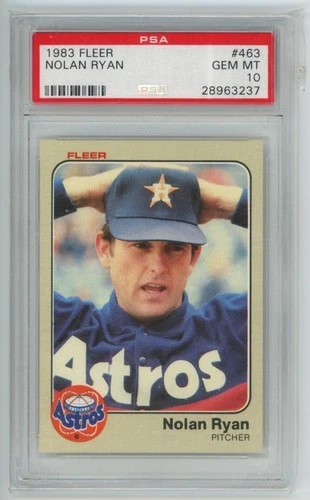 1983 Fleer #463 Nolan Ryan Houston Astros HOF PSA 10 Gem Mint