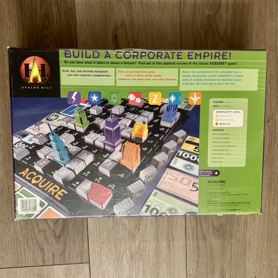 Adquirir El Juego de Adquisición Corporativa Avalon Hill 1999 Nuevo Sellado de Fábrica Foto 2 de 4