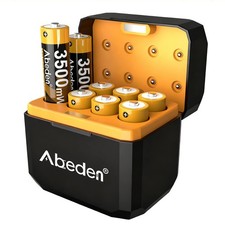 Rechargeable AA Batteries with Fast Charger, 8Pack 3500mWh 1.5V Lithium Doubl...