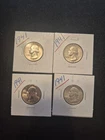 4 Uncirculated 1941 Silver Washington Quarter Dollar Coin Collection