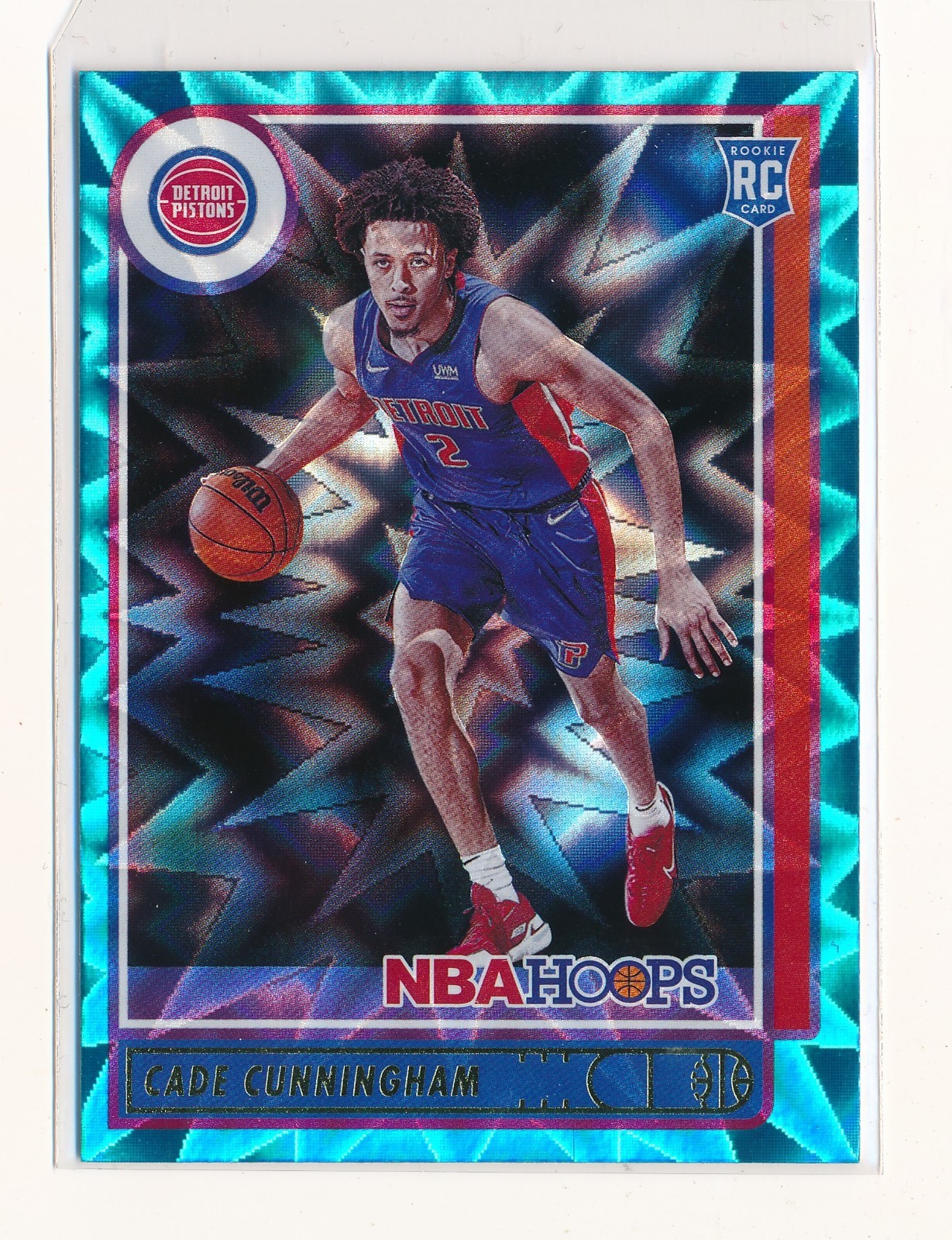 CADE CUNNINGHAM 2021-22 HOOPS TEAL EXPLOSION #201 RC ROOKIE *DETROIT PISTONS*