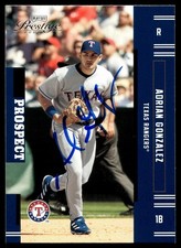 Adrian Gonzalez SIGNED 2005 Playoff Prestige #172 Texas Rangers AUTOGRAPH