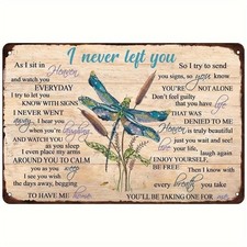 I'll never leave you because I'm sitting heaven Tin Metal Signs Home D&eacute;cor 8x12
