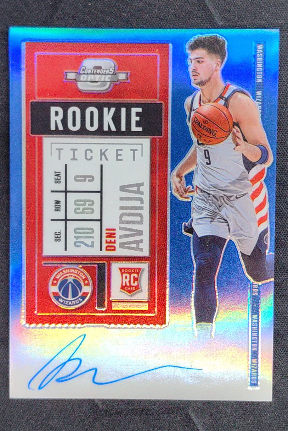 2020-21 Panini Contenders Optic Deni Avdija Rookie Ticket Blue RC Auto /99 #110